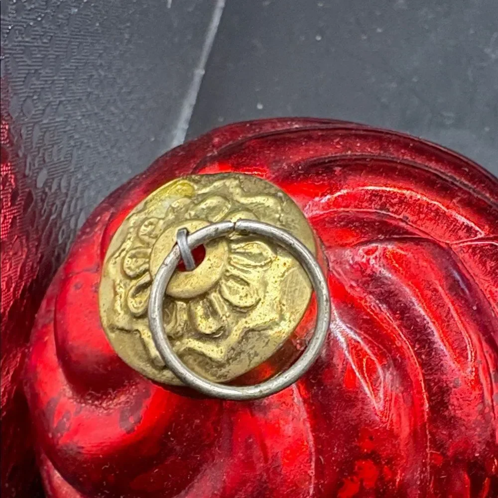 Vintage Red Swirl Glass Ornament